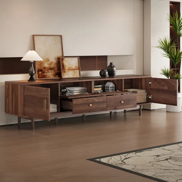 76" TV Stand with Drawers for Living Room/Bedroom Modern Chic Entertainment - Image 2