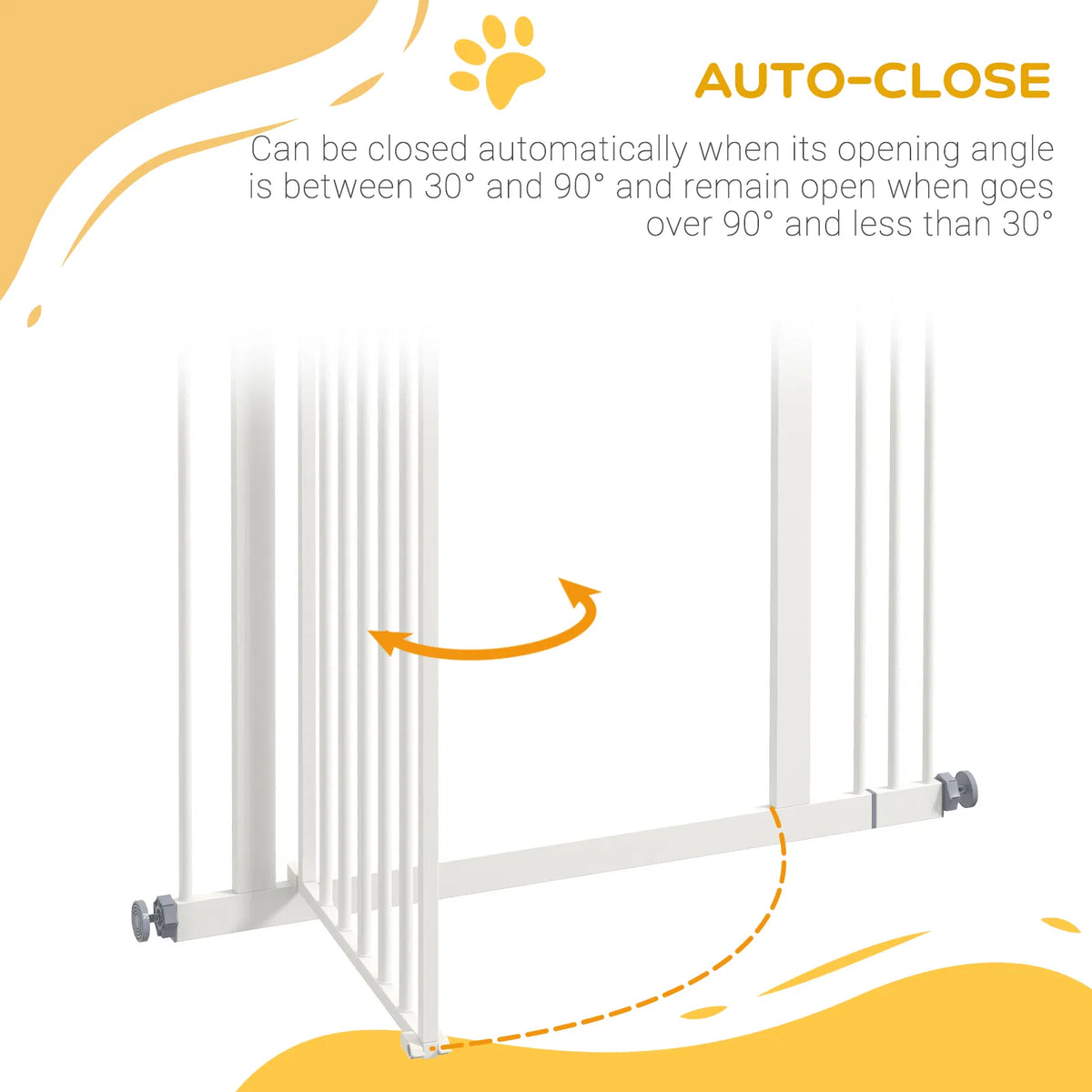 Extra Tall Dog Gate with Door Pressure Fit Auto Close Double Locking for - Image 4