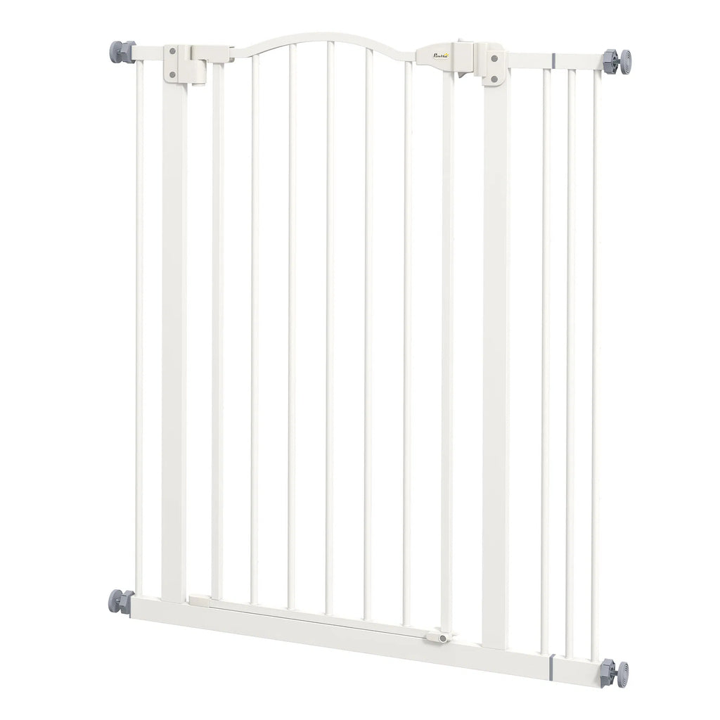 Extra Tall Dog Gate with Door Pressure Fit Auto Close Double Locking for - Image 2