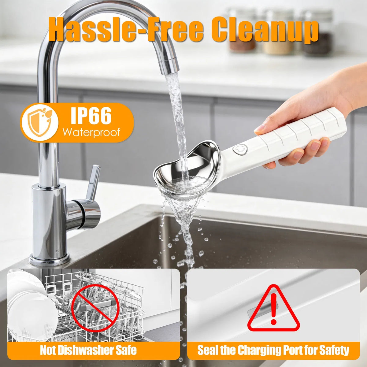 Heated Ice Cream Scoop Rechargeable Electric Ice Cream Scooper IP66 Waterproof - Image 3
