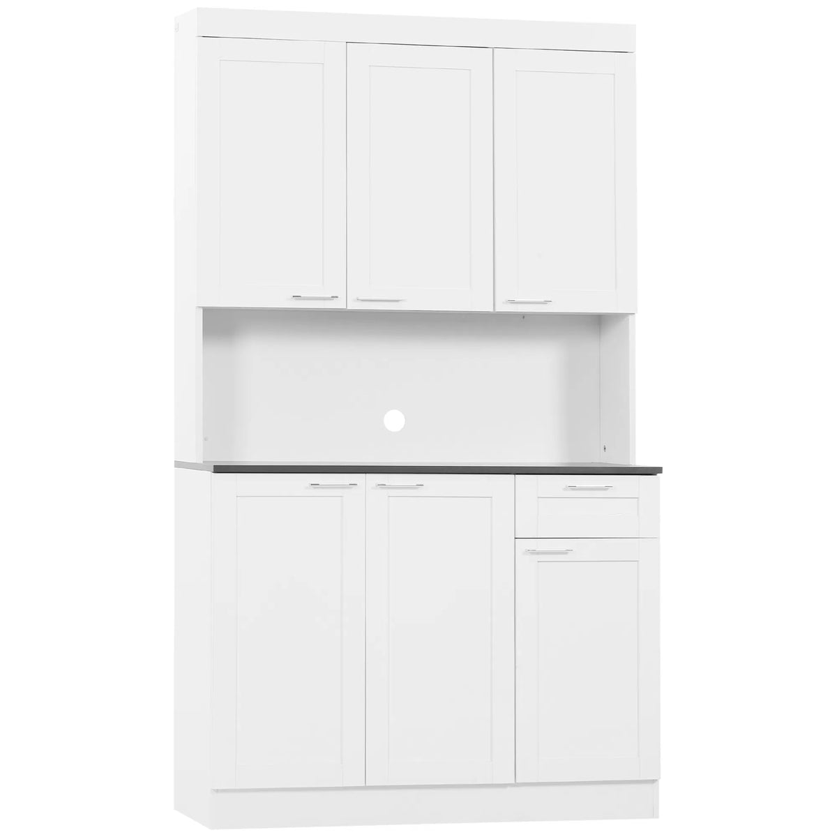 71" Kitchen Pantry Cabinet Storage Buffet with Hutch Adjustable Shelves for - Image 2