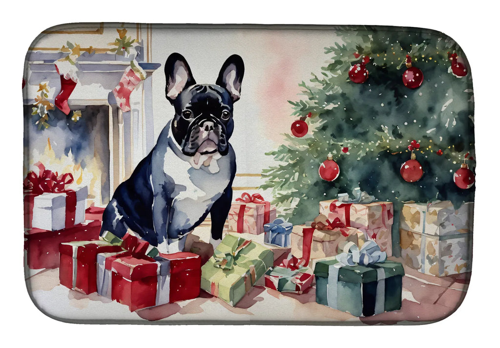 French Bulldog Cozy Christmas Dish Drying Mat Absorbent Dish Drying Mat Pad for - Image 5