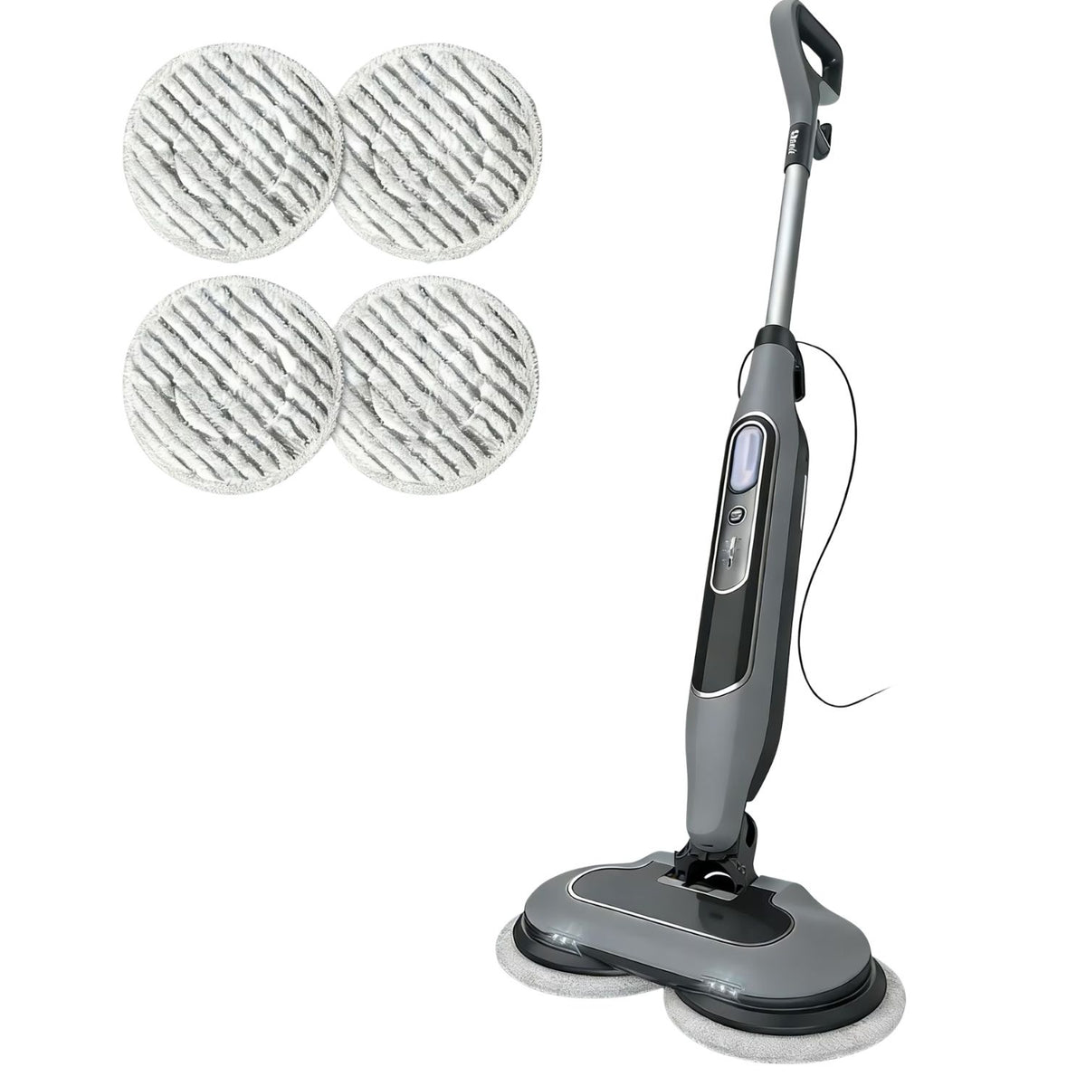 Dual Head Hard Floor Steam Mop Adjustable Modes LED Headlights Lightweight - Image 2
