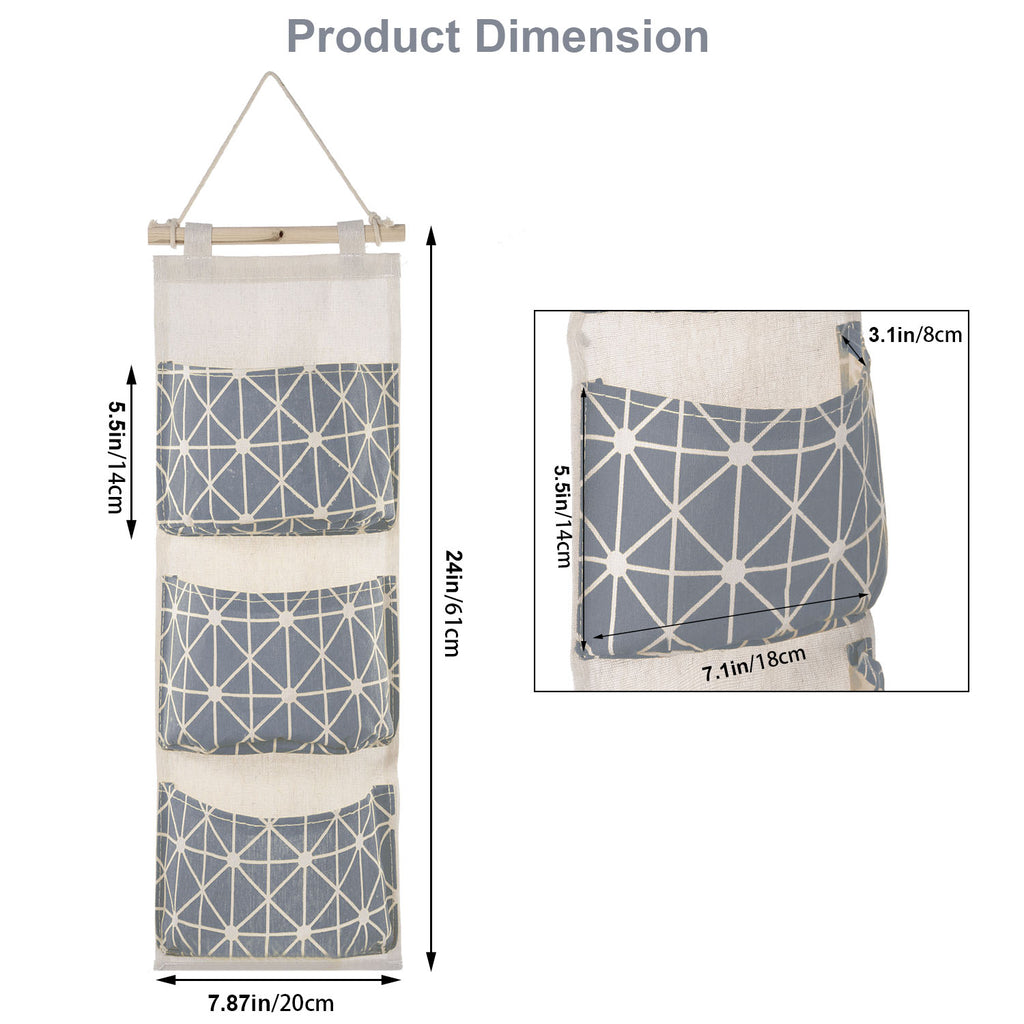 1pc wall mounted storage bag dimensions and features