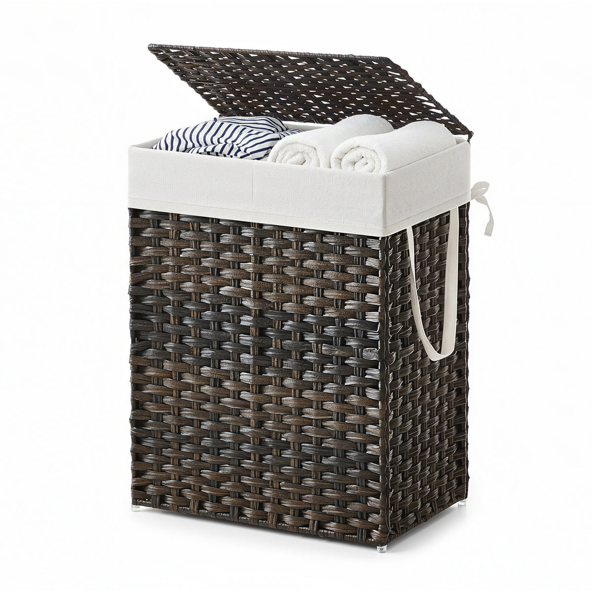 SONGMICS Laundry Hamper 23.8 Gal. Laundry Basket With Lid Removable Bag With - Image 3