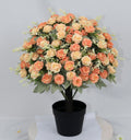 24 Inch Artificial Rose Decoration UV Resistant Lifelike Faux Floral Plants
