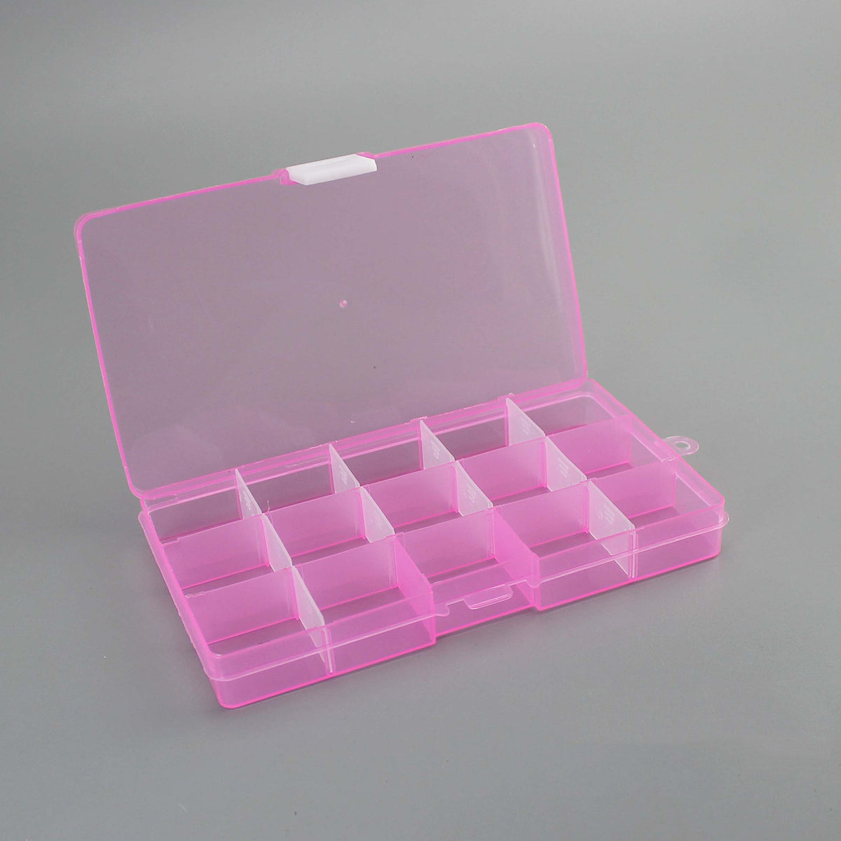 plastic 15 compartment transparent storage product angle 10