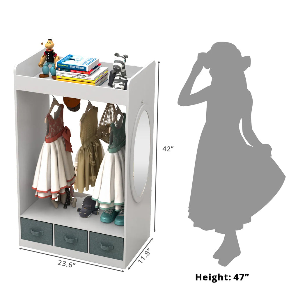kids costume organizer rack armoire product angle 8