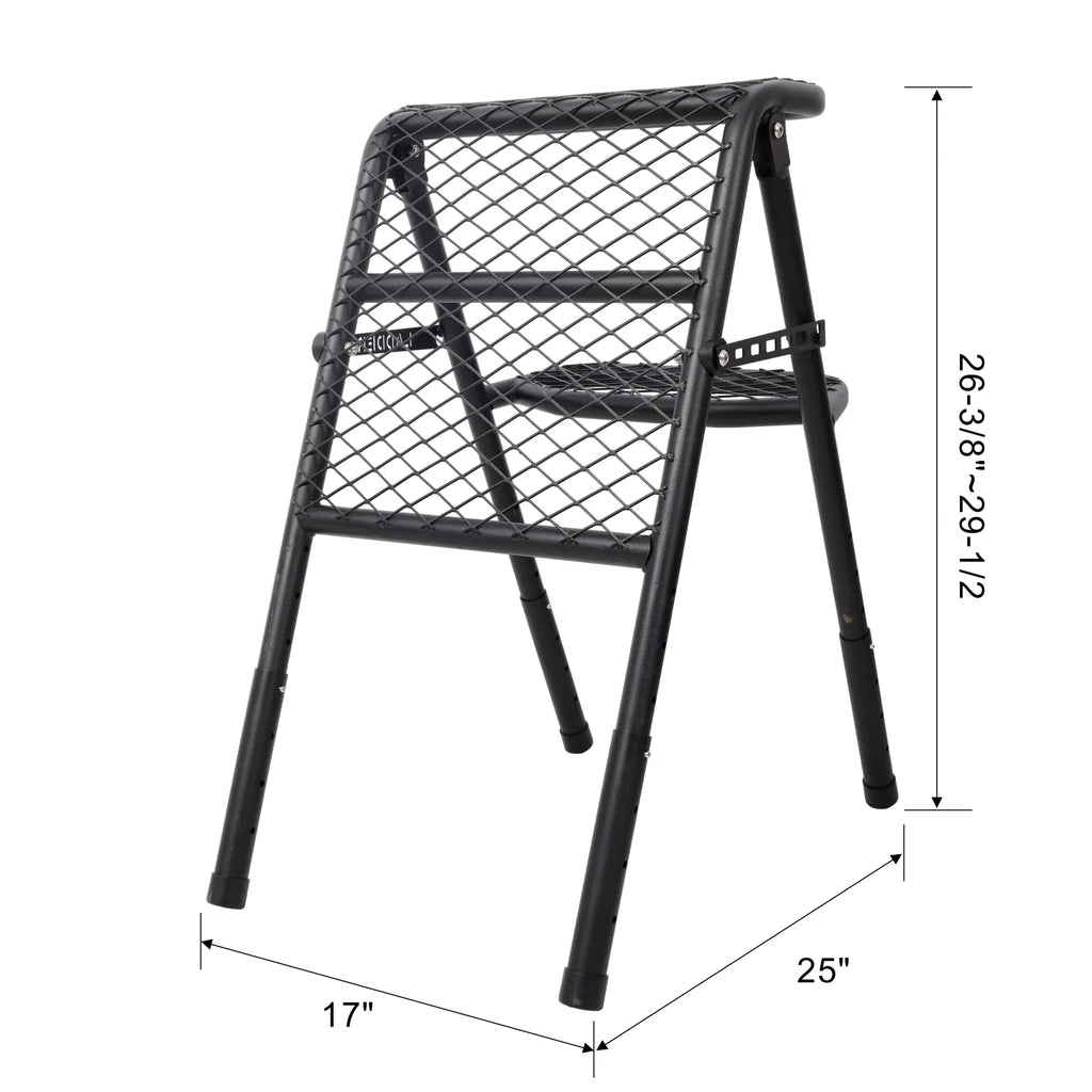 Foldable SUV Tire Ladder Adjustable Vehicle Access Step for Truck SUV RV Offroad