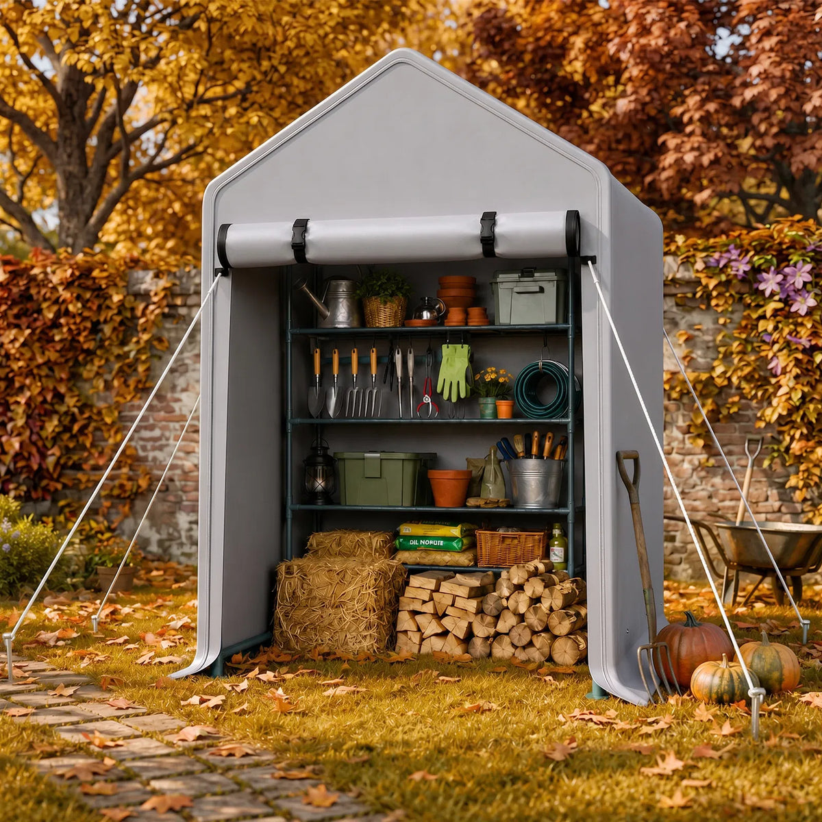 3x6 FT Storage Shed Heavy Duty Bike Tent - Image 5