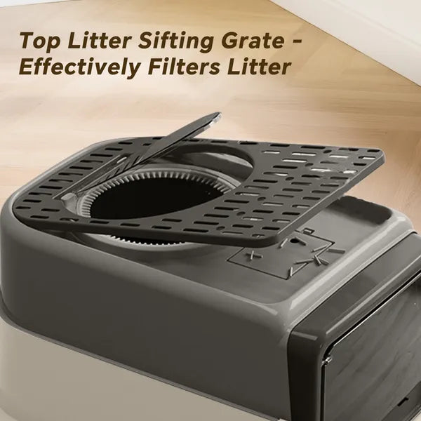 2026 Top Rated Cat Litter Box Pull Out Drawer No Scoop Needed Fits Modern - Image 2