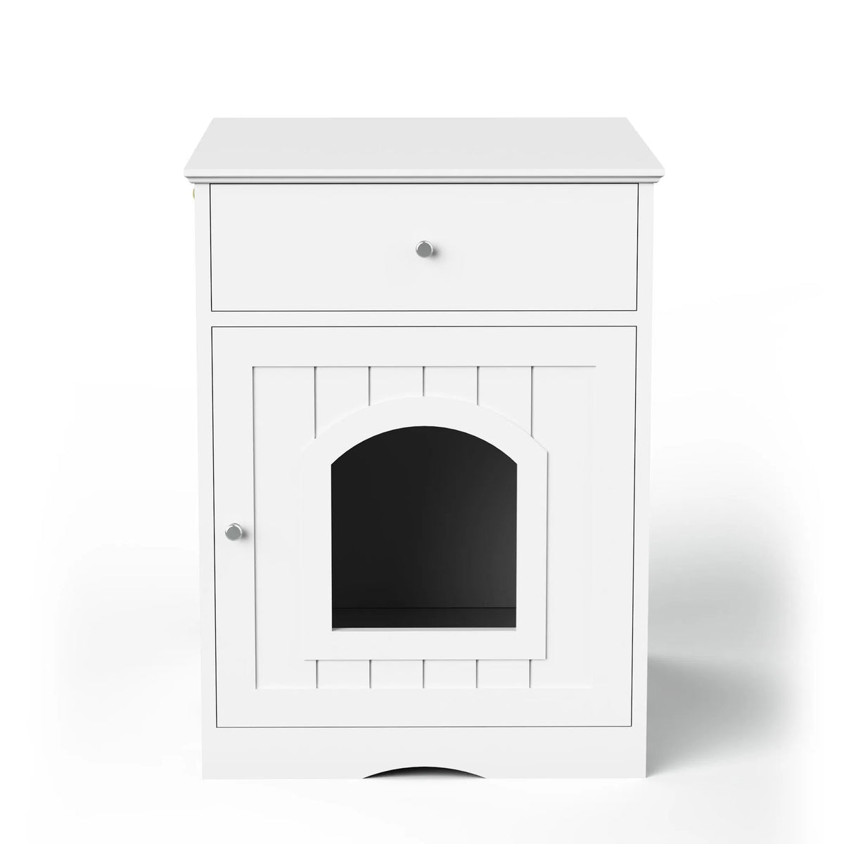 Wooden Pet House Cat Litter Box Enclosure with Drawer Side Table Indoor Pet - Image 5