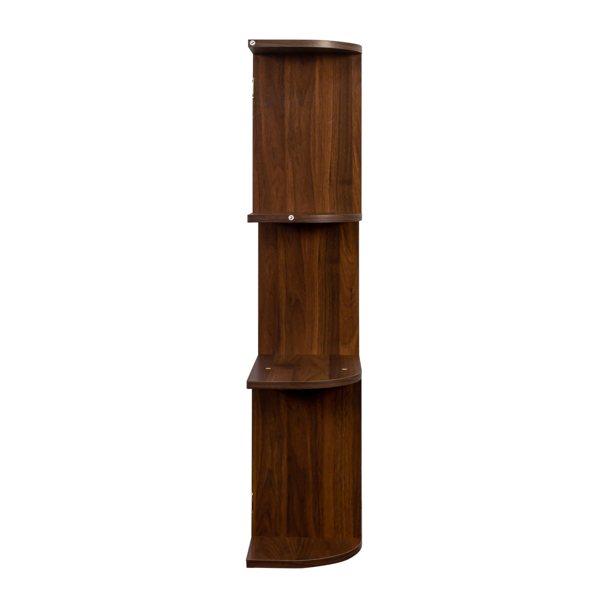 Large Wall Mounted 3 Tier Rustic Bottle Wine Rack Wooden Storage With Glass - Image 2