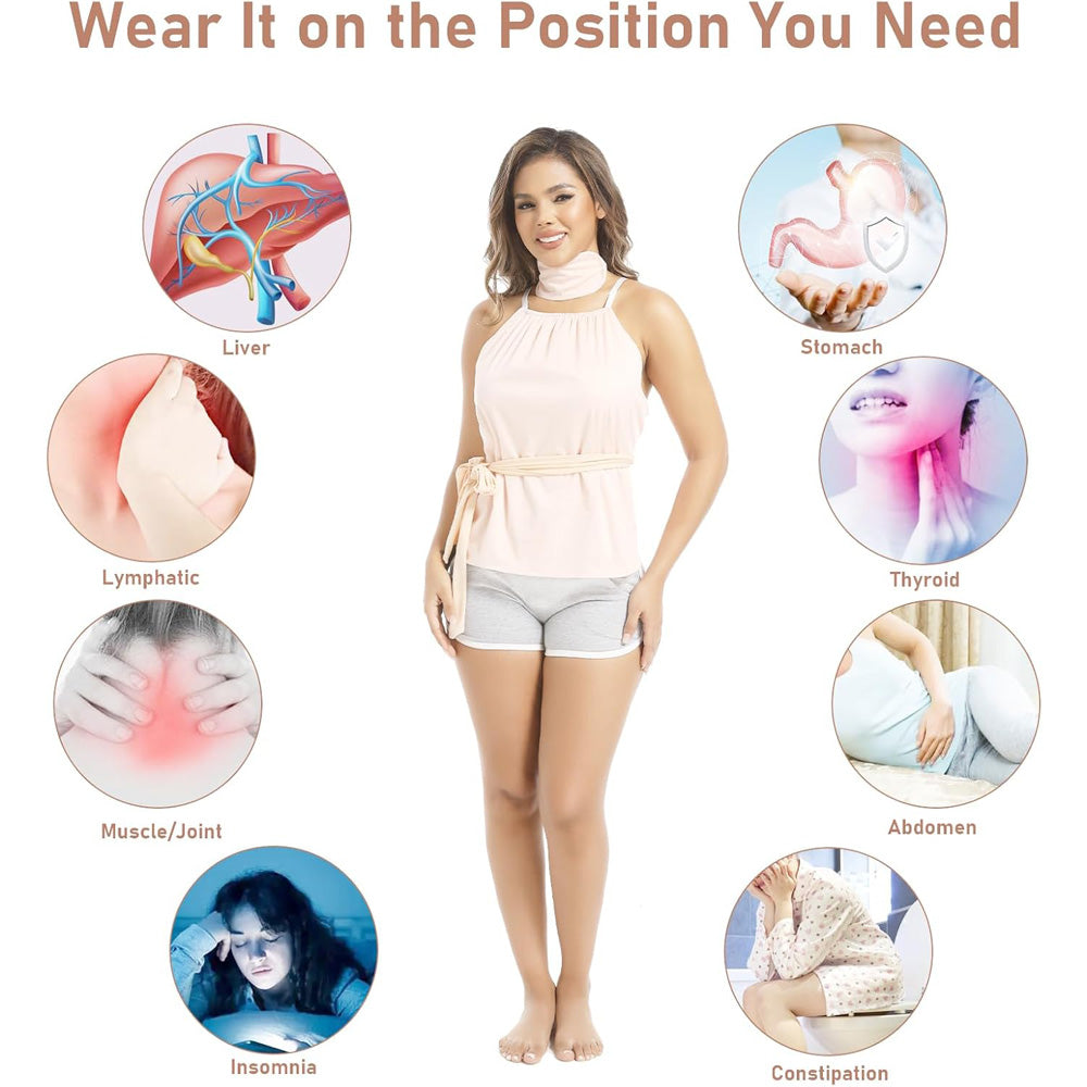 castor oil vest pack wrap packaging and components