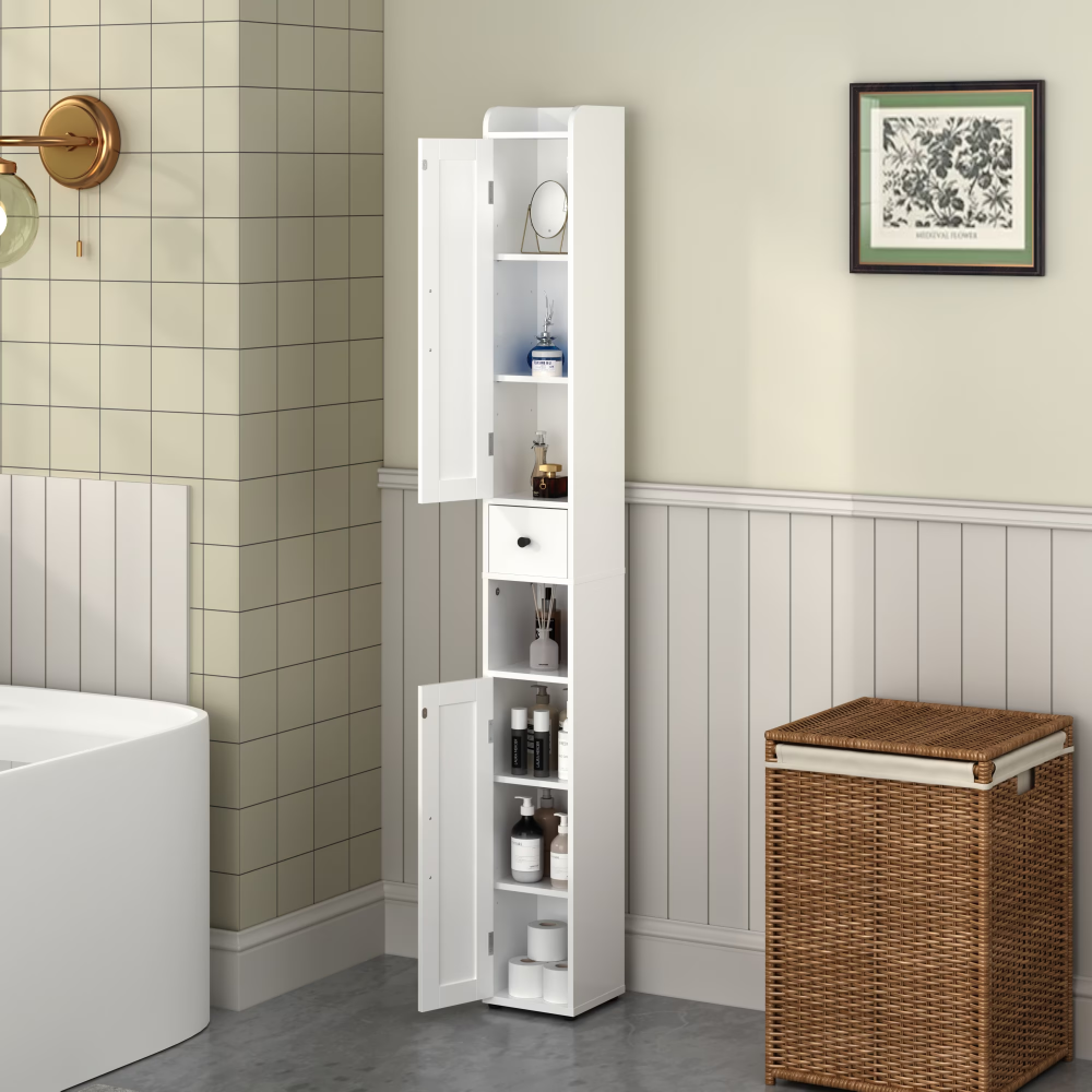 Bathroom Storage Cabinet 67.51in Tall Narrow Freestanding Cabinet Storage Tower - Image 2