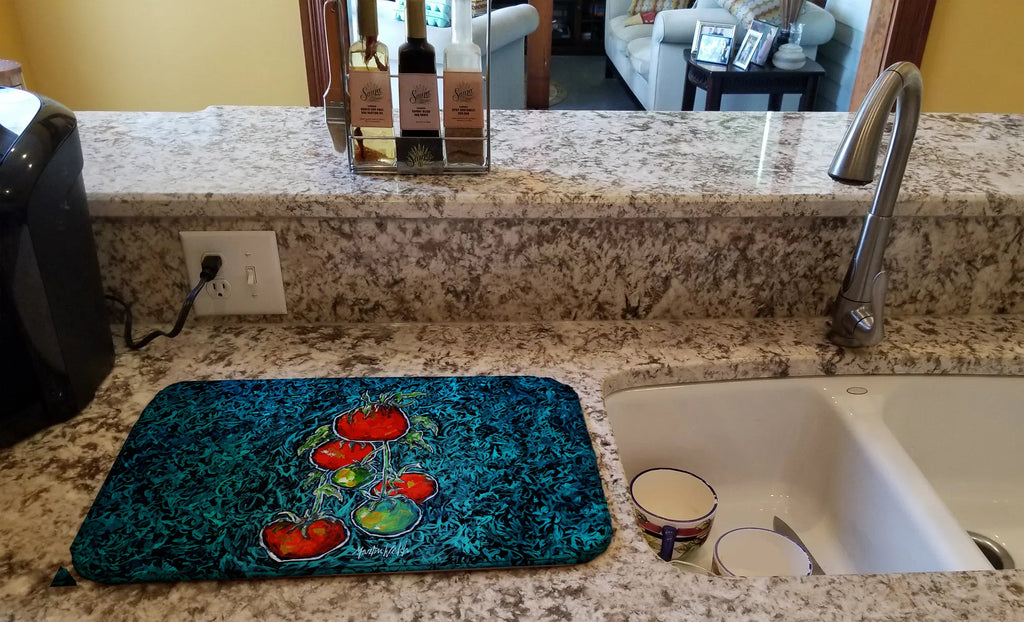 Maters Tomatoes Dish Drying Mat Absorbent Dish Drying Mat Pad for Kitchen