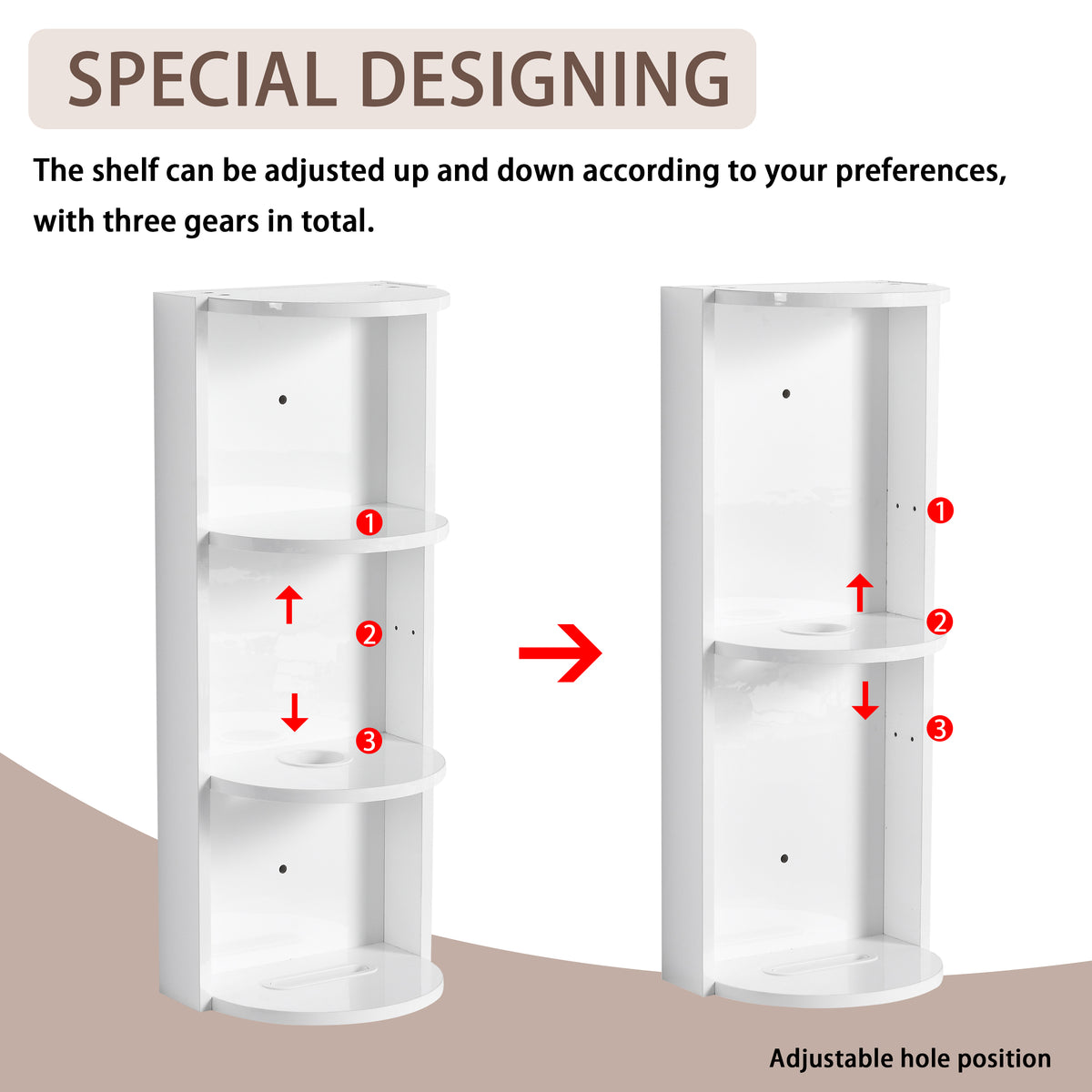 12-Inch Bathroom Wall-Mounted Storage Rack