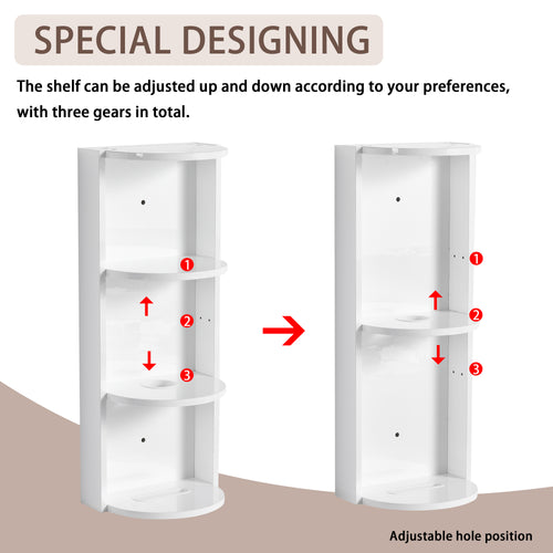 12-Inch Bathroom Wall-Mounted Storage Rack