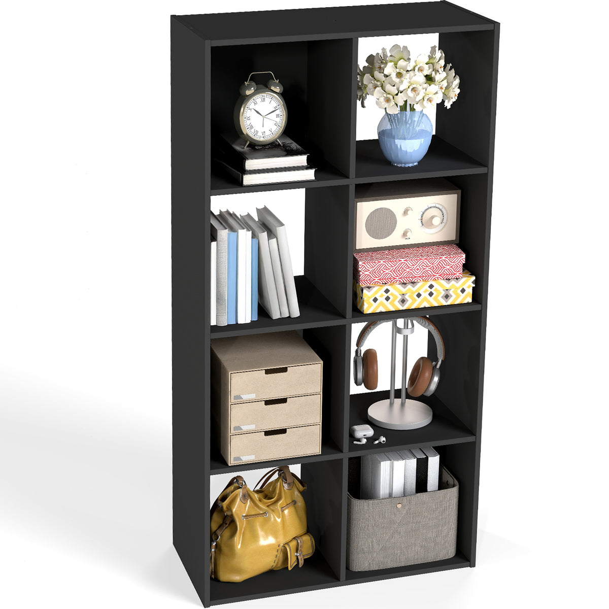 cube storage organizer open bookshelf detail and structure