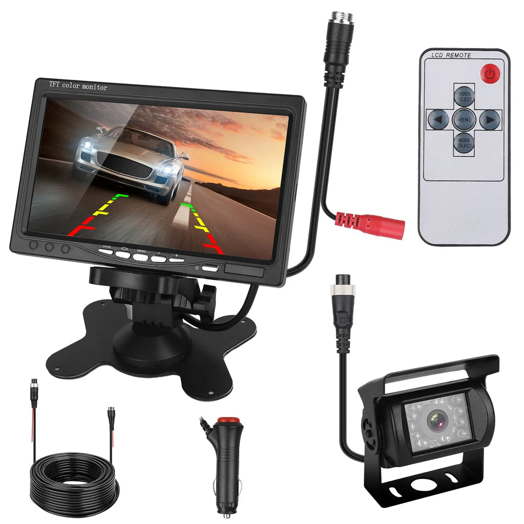 7In Screen Backup Camera System Vehicle Rear View Monitor Kit IP67 Waterproof - Image 3