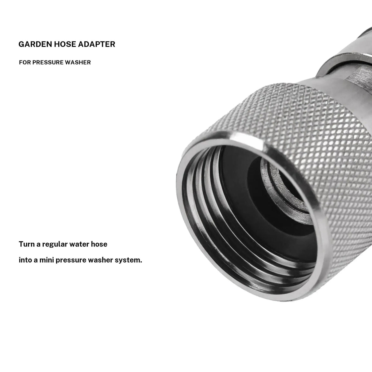 3/4" GHT to 1/4" Quick Connect Garden Hose to Pressure Washer Adapter - Image 3