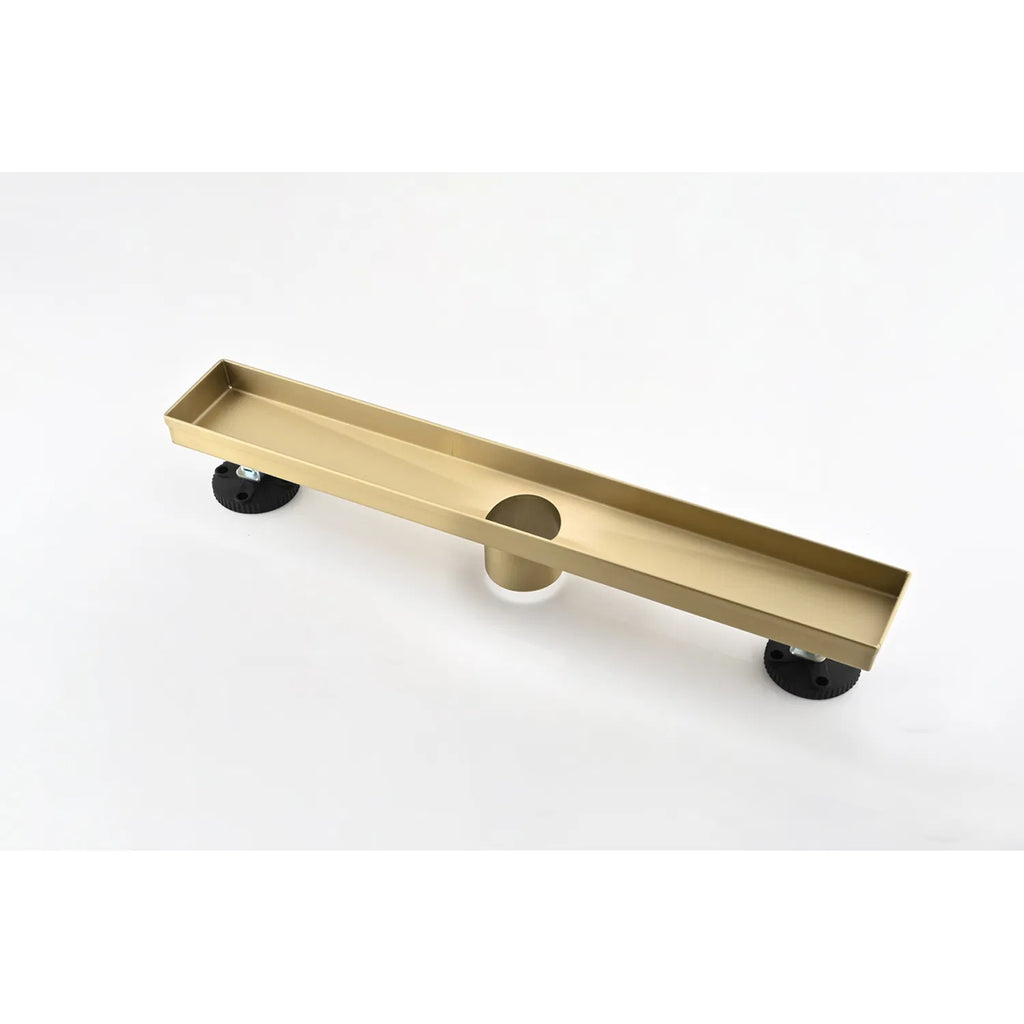 12 Inch Linear Shower Drain with Removable Square Patterned Grate 304 - Image 3