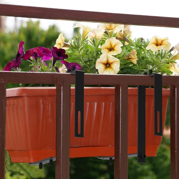 Adjustable Heavy Duty Iron Planter Bracket 6.1 11.6' Extendable Tray &