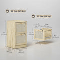 2 Drawer Filing Cabinet with Lock Boho File Cabinet for A4 Letter Size Files