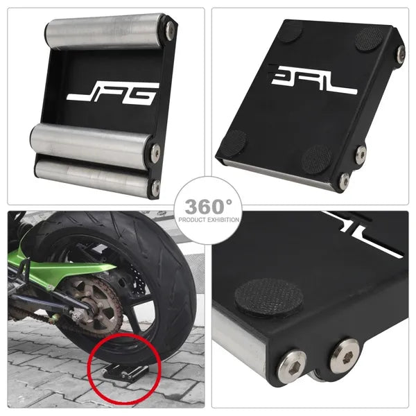 Motorcycle Wheel Cleaning Stand With Motorcycle Bike Cleaning Brush Kit - Image 2