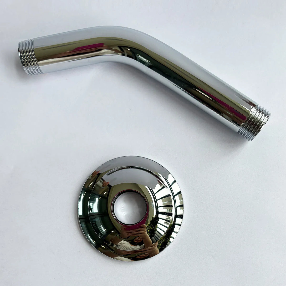 Shower Arm with Flange 1/2 NPT Tapered Threads Rain Shower Head Arm Wall