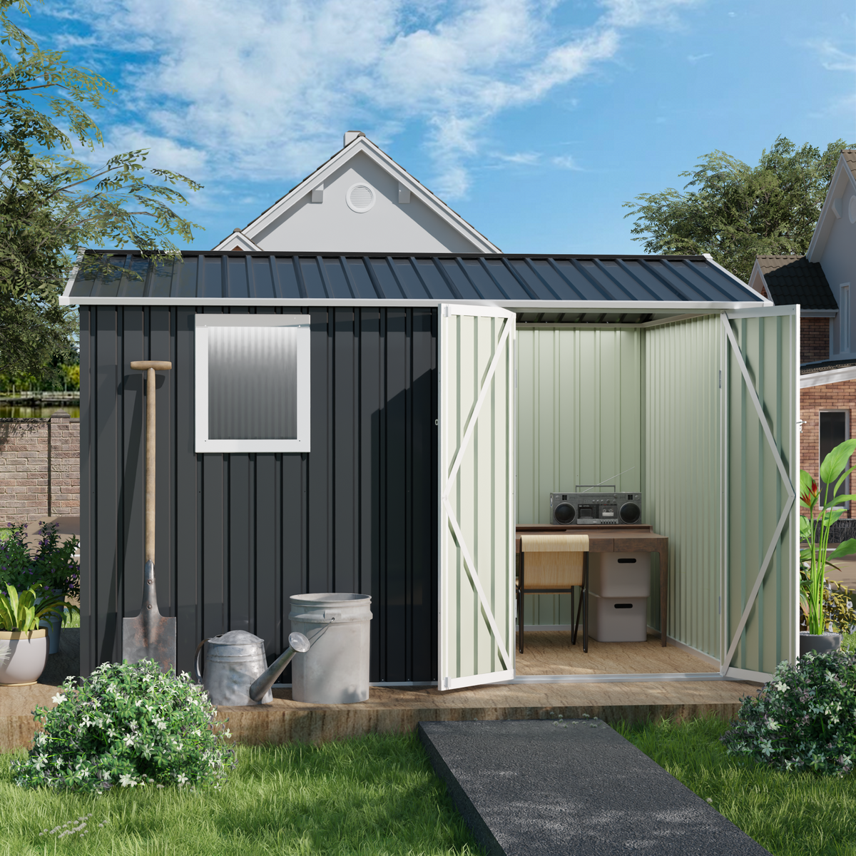 9x6 Outdoor Metal Storage Shed