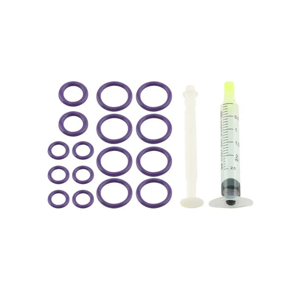 134a A/C AC Air Conditioning Hose & Fittings & O Ring Kit with Black Drier - Image 3