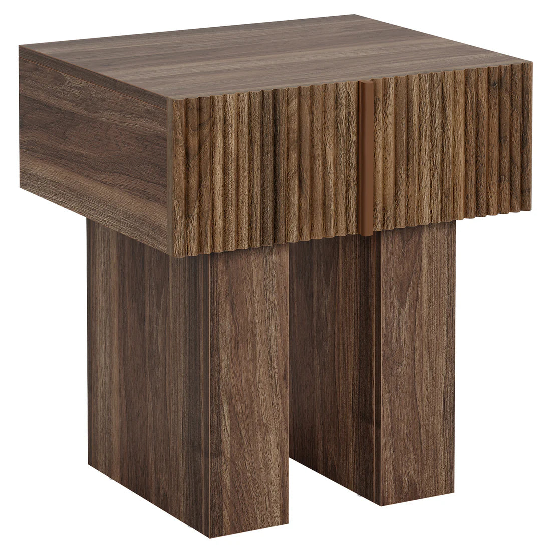 Fluted Storage Nightstand
