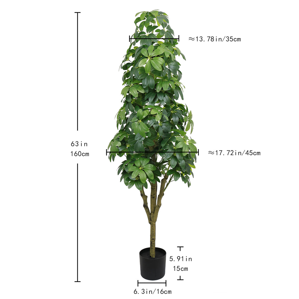 5.2FT Artificial Tree Realistic Faux Tree Suitable for Indoor and Outdoor