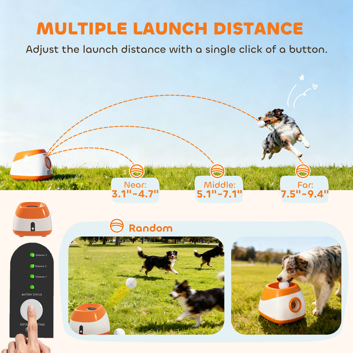 Automatic Dog Ball Launcher with 26 80 FT Distance Automatic Ball Launcher for - Image 3