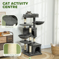 52.5" Cat Tree Tower with Scratching Posts Cat Condos Bed Platforms