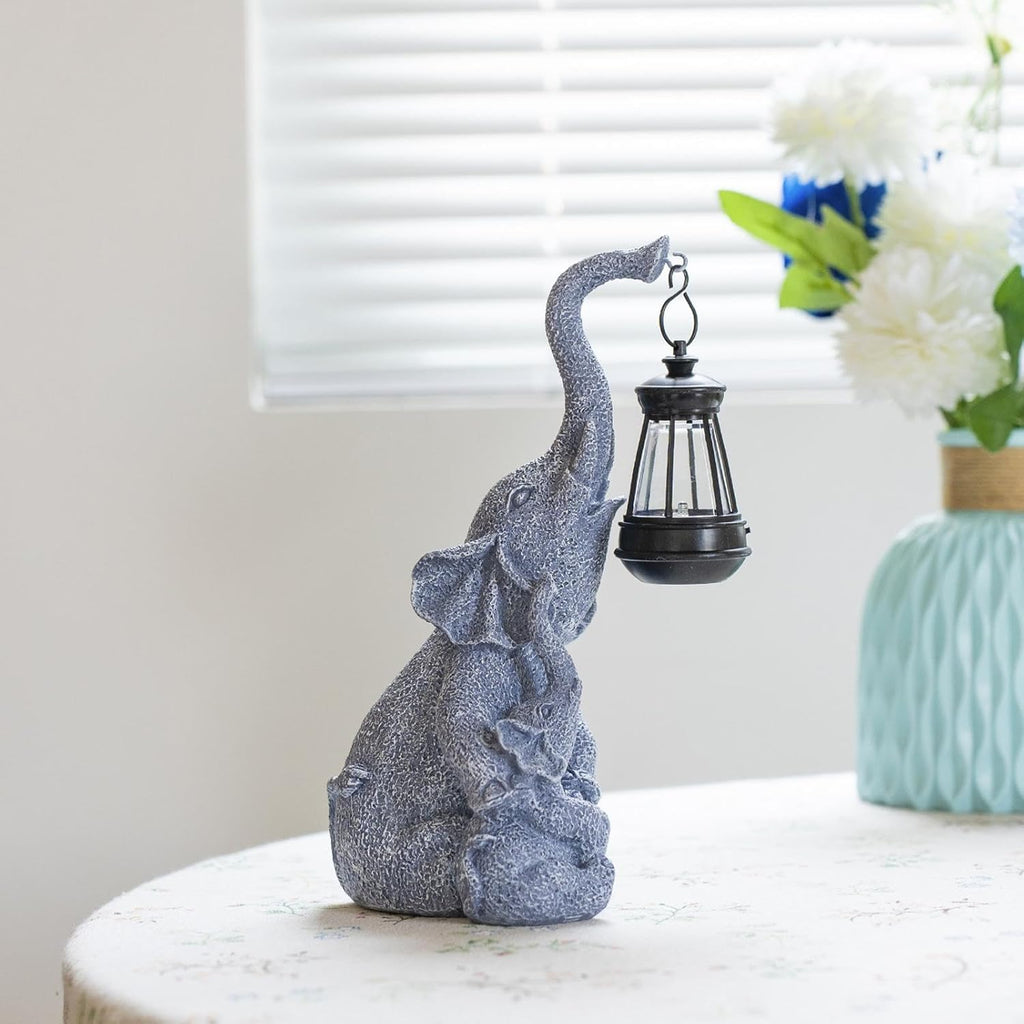 Elephant Solar Light Solar Elephant Figurine Light Front Porch Decor Solar - Image 2
