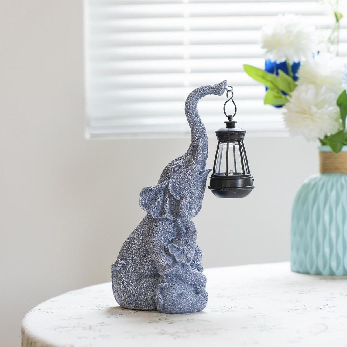 Elephant Solar Light Solar Elephant Figurine Light Front Porch Decor Solar - Image 2