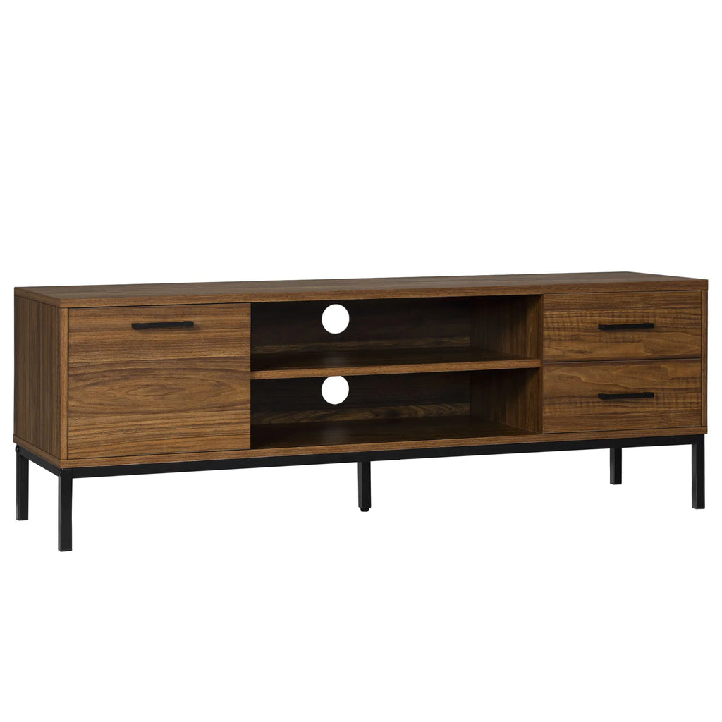 TV Stand for TV up to 50 Inches TV Cabinet with Door Open Storage and - Image 5