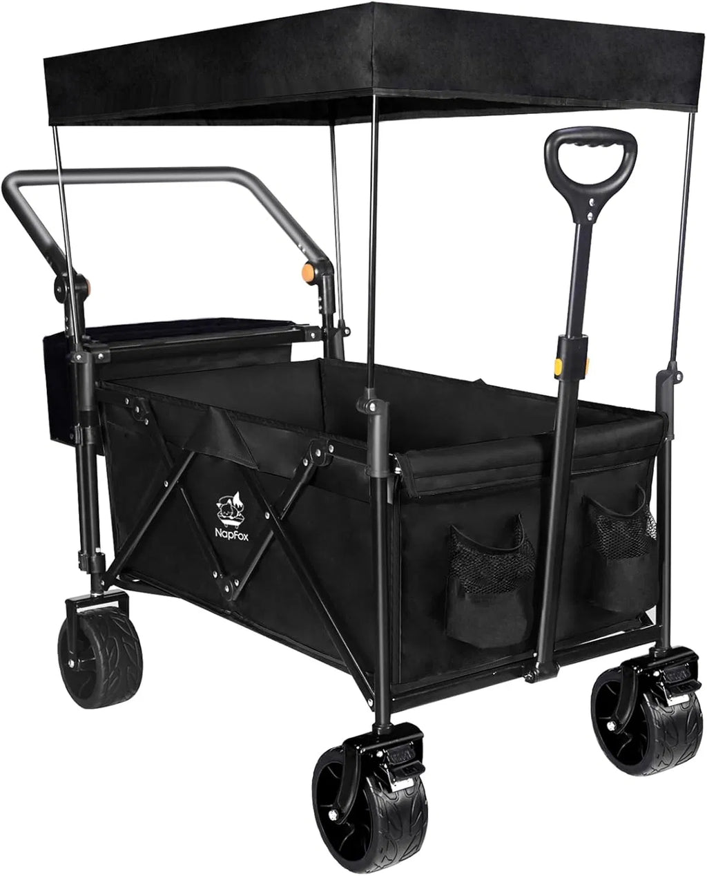 Collapsible Wagon Heavy Duty Wagons Carts Foldable with Removable Canopy - Image 2