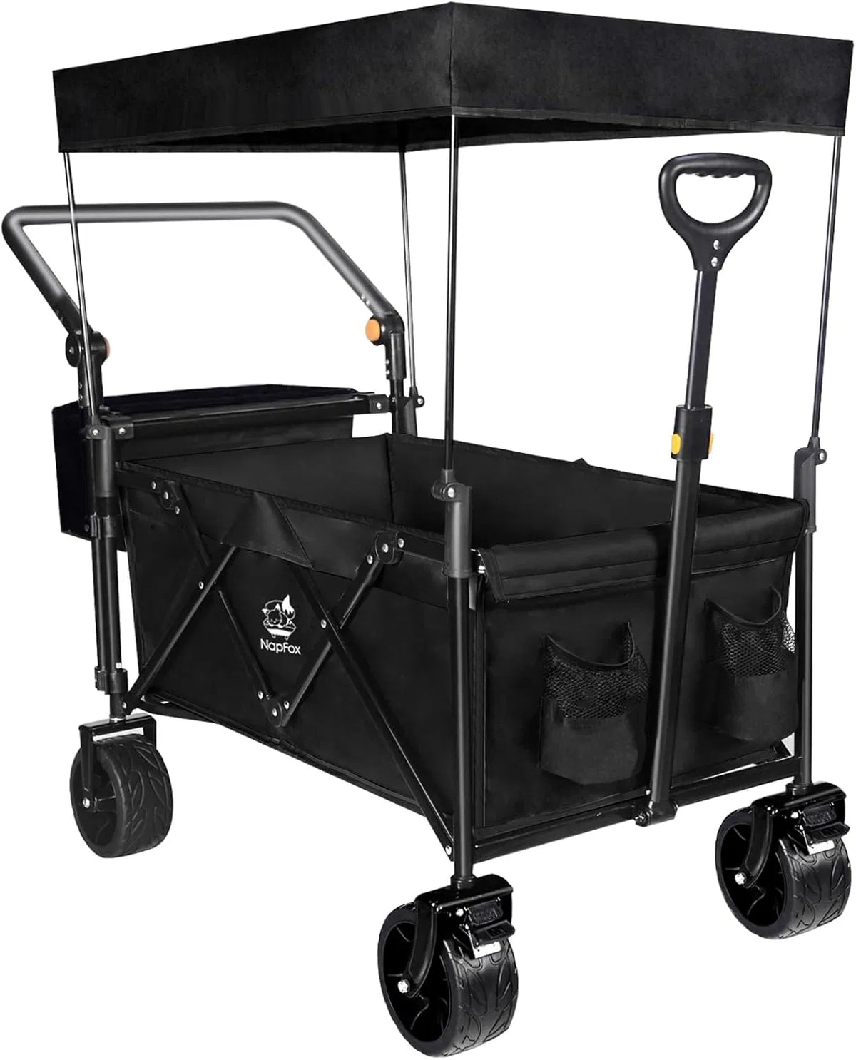 Collapsible Wagon Heavy Duty Wagons Carts Foldable with Removable Canopy - Image 2