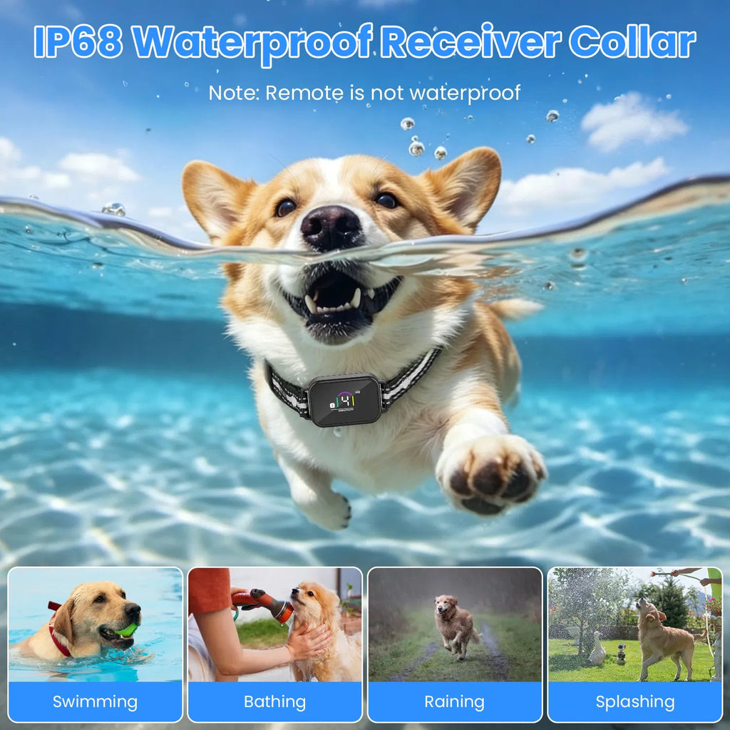 2 in 1 Dog Shock and Bark Collar Dog Training Collar with Remote 1/2/3 - Image 5