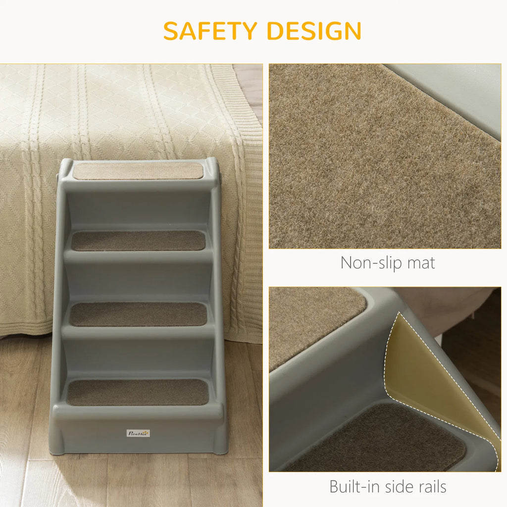 4 Level Portable Dog Stairs Foldable Dog Steps for Small Dogs Lightweight Cat - Image 4