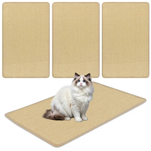 2 Pack 32"x20" Natural Sisal Cat Scratching Mats Multifunctional Resting & - Image 3