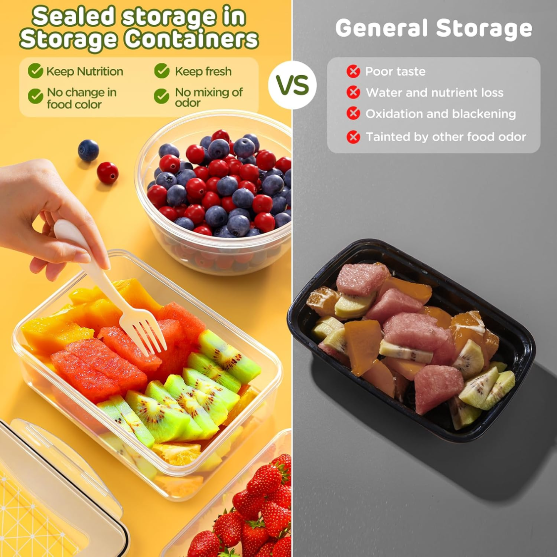 40 Piece Food Storage Containers With Lids Airtight Leakproof Meal Prep Set - Image 5