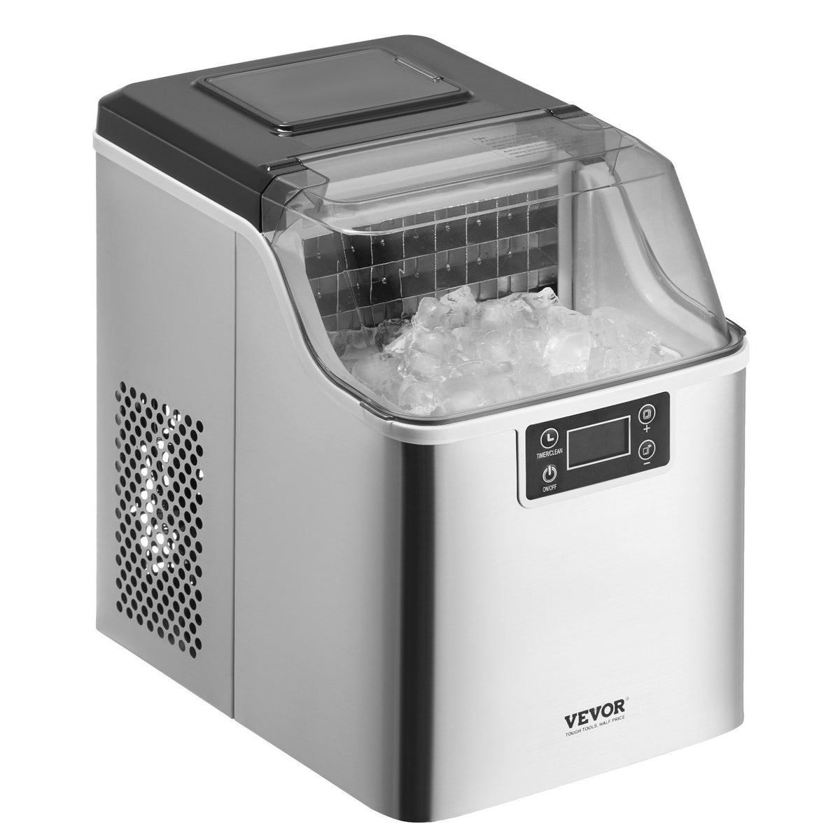 Portable Countertop Ice Maker 45lbs 24H Self Cleaning With Scoop Basket Home Bar