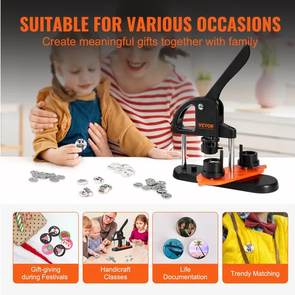 Button Maker Machine 0.98 Inch 25mm Pin Maker With 500pcs Button Parts Button - Image 5