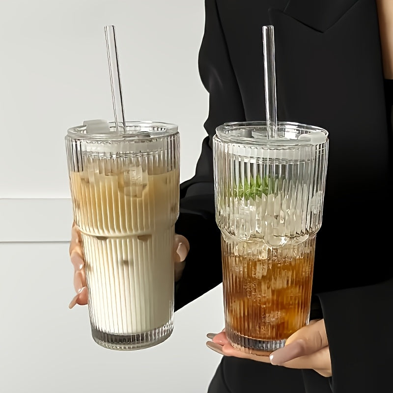 Glass Cup With Straw - Image 3