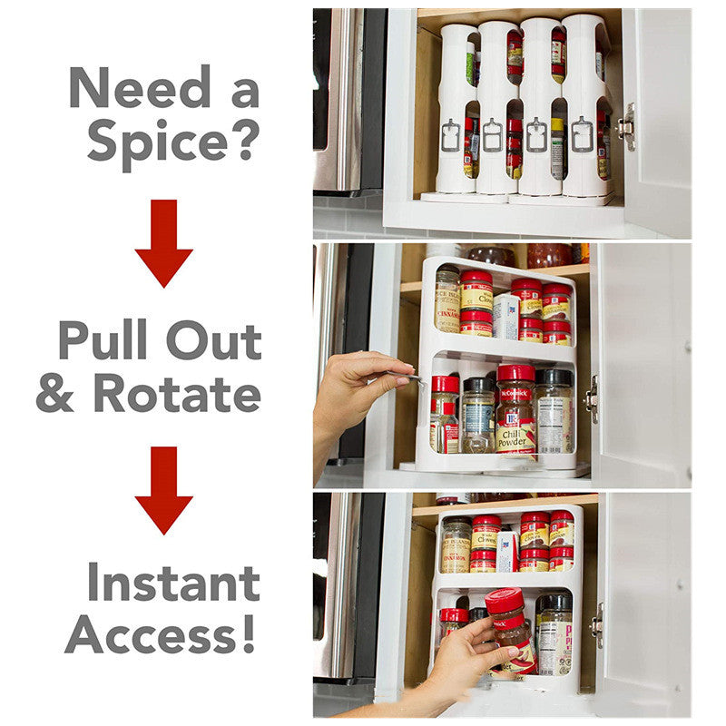 2-tier rotating spice rack