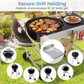 Outdoor Grill Cart For 18 22 Inch Kettle Grills Metal BBQ Stand With Lid
